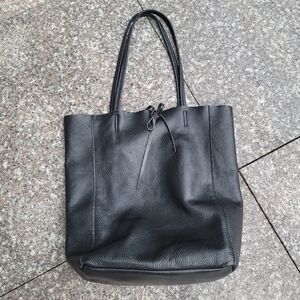 Italian leather tote bag